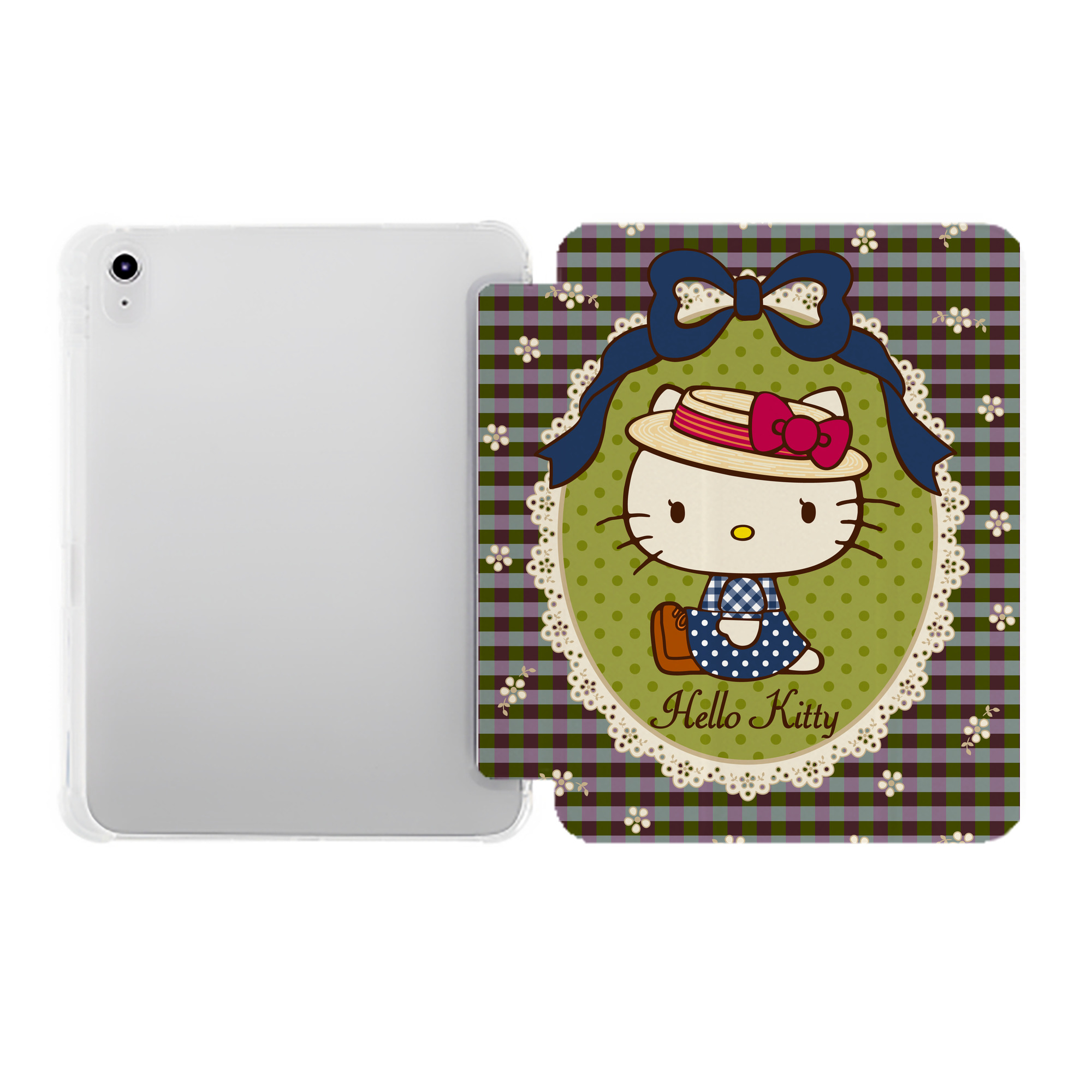 （画像用） Hello Kitty ハローキティ IPad ケース ペン収納付き 三つ折りスタンド PUレザー×シリコン 対応機種9.5/10.5/10.9インチ